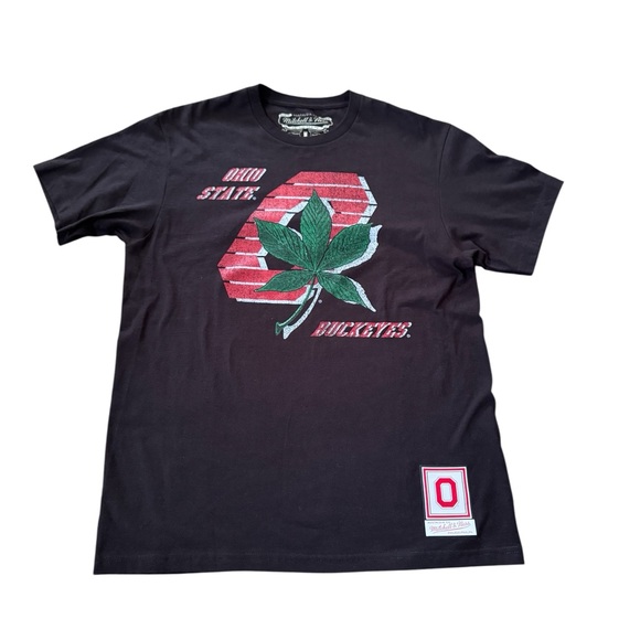 Ohio State Buckeyes Mitchell & Ness T Shirt Vintage Logo Men Size Medium NWOT - Picture 1 of 4
